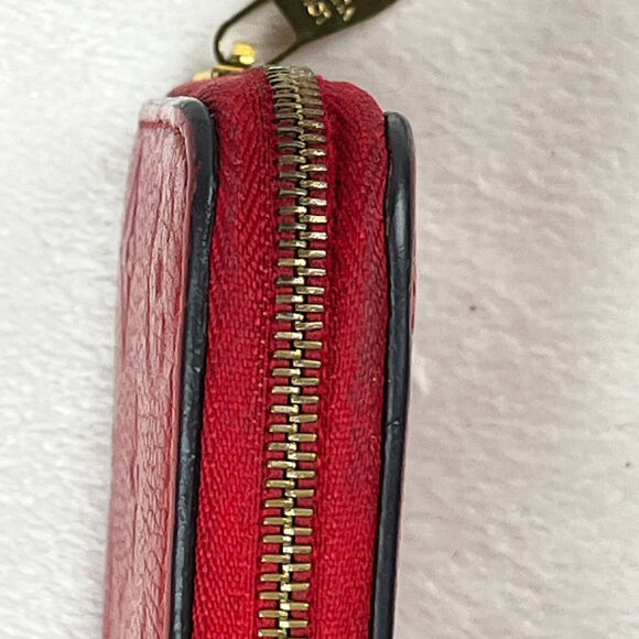Louis Vuitton Red Empreinte Monogram Leather Zippy Coin Purse Compact Wallet GUC - Picture 5 of 16